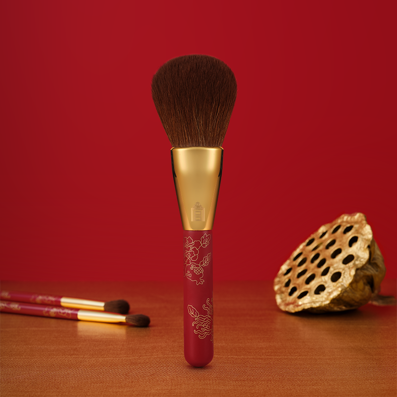 Gilded Underglaze-red Makeup Brush Set-The Palace Museum